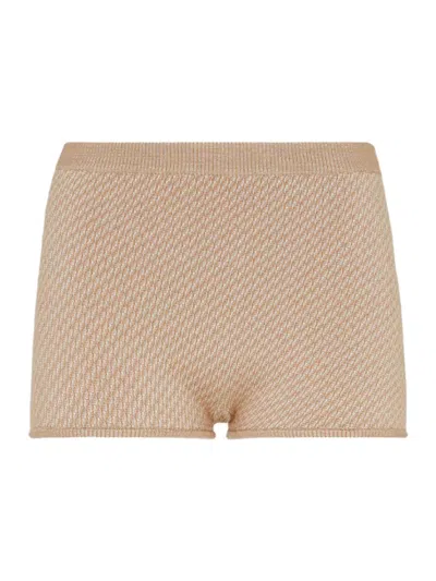 FENDI WOOL AND SILK SHORTS