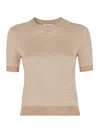 Fendi Short-sleeved Sweater In Toffee-25