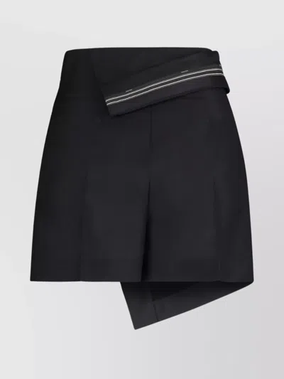Fendi Wool Asymmetrical Design Shorts
