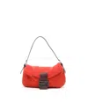 Fendi Wool Baguette Bag In Orange