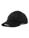 Fendi Wool Baseball Cap In Black