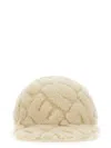 Fendi Baseball Hat Wool Curved Brim In Ivory