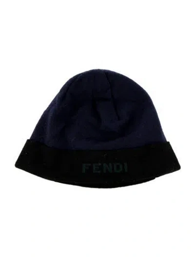 Pre-owned Fendi Wool Beanie In Black