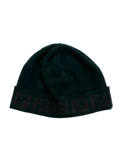 Pre-owned Fendi Wool Beanie In Grey