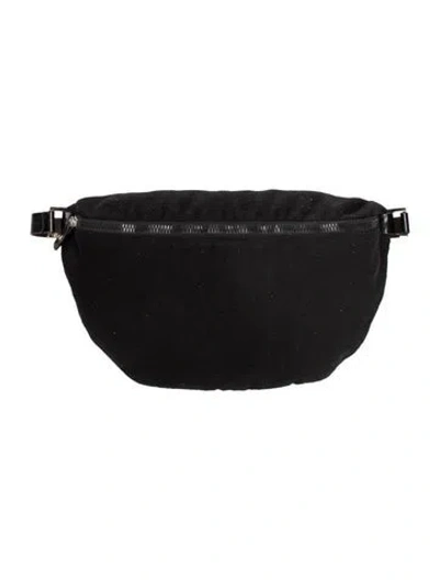 Pre-owned Fendi Wool Belt Bag In Black