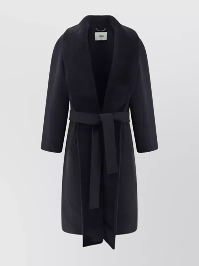 Fendi Montone Cappotto-40 Nd  Female In Black