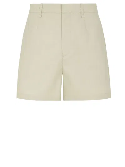 Fendi Wool Bermuda Shorts In Jojoba