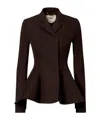 Fendi Women Grain De Poudre Wool Blazer In Brown