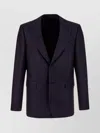 Fendi Wool Blazer With Embroidered Back Vent