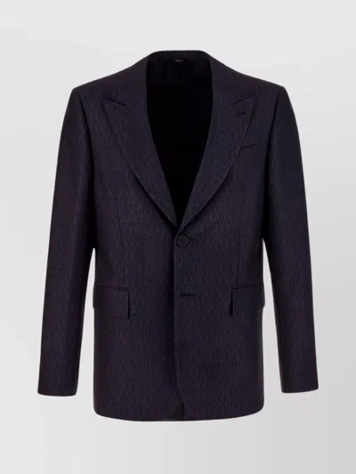 Fendi Wool Blazer With Embroidered Back Vent