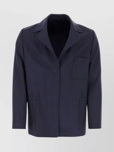 FENDI VIRGIN WOOL SINGLE-BREASTED BLAZER