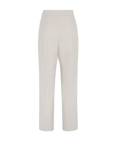 Fendi Wool-blend Cropped Trousers In White