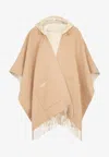 Fendi Beige Wool And Cashmere Poncho In Beige