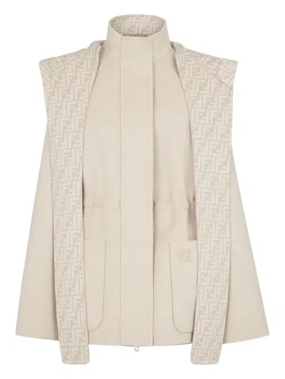 Fendi Wool Blend Jacket In Multi