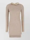 Fendi Cappuccino Wool Blend Mini Dress