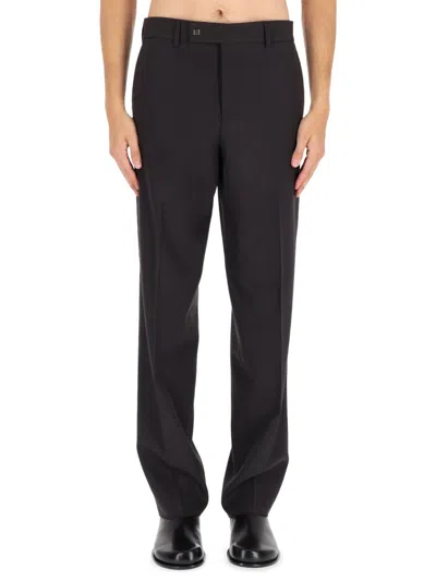 Fendi Wool Blend Pants In Black