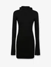 Fendi Wool Blend Short Dress In Black