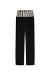 Fendi Wool Crepe Trousers In Gme Black