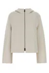 Fendi White Wool Blend Jacket In Neutral