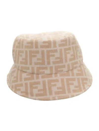 Pre-owned Fendi Wool Bucket Hat In Neutrals