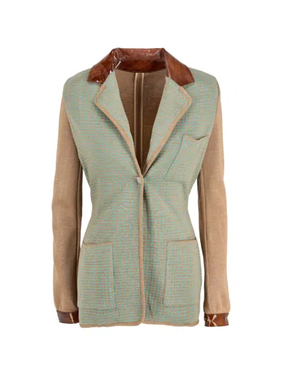 Pre-owned Fendi Wool Buttoned Jacket In Neutral