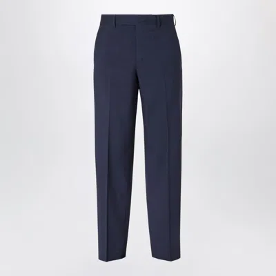 Fendi Wool Canvas Trousers For Men In Blue