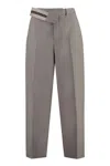Fendi Mohair And Wool Trousers In Grey