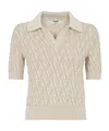 Fendi Beige Ff Wool And Cashmere Polo Shirt In Nude