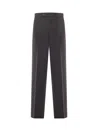 Fendi Wool Cigarette Trousers In Brown