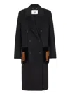 Fendi Wool Coat In Black