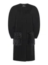 Fendi Wool Coat In Black