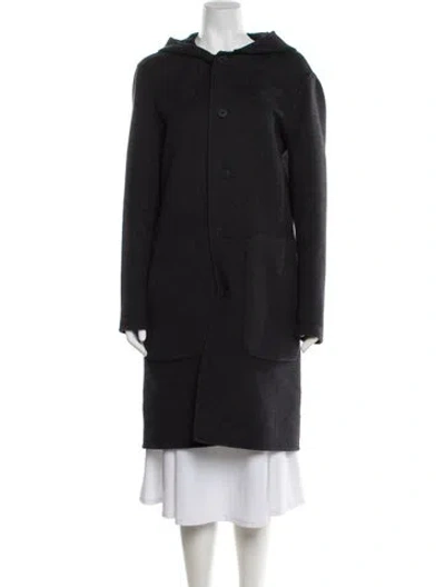 Pre-owned Fendi Wool Coat In Black/grey