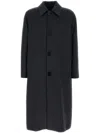 Fendi Cappotto In Misto Lana Antracite Uomo In Grey