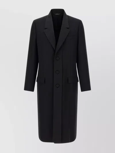 FENDI WOOL COAT IN CREPE FABRIC