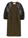Fendi Long Coat With Belted Waist And Pockets In Multi