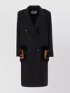 Fendi Straight-fit Midi Coat With Side Slits At The Bottom