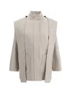 Fendi Women Wool Coat With Removable Hood In Calce
