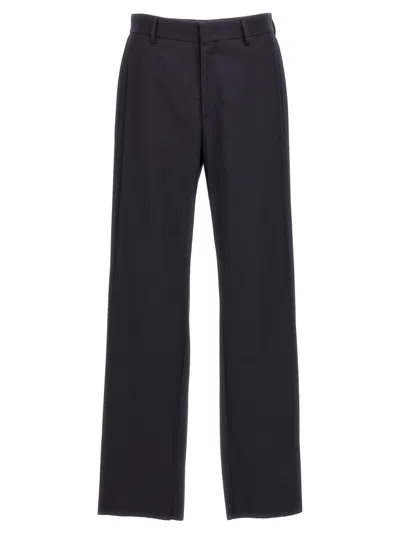 Fendi Wool Crêpe Blend Pants In Black