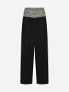 Fendi Wool Crepe Trousers In Black