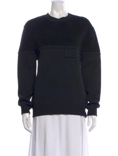 Pre-owned Fendi Wool Crew Neck Sweater In Black