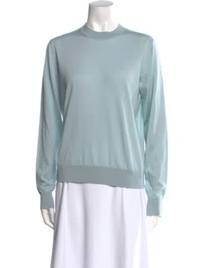 Pre-owned Fendi Wool Crew Neck Sweater In Blue