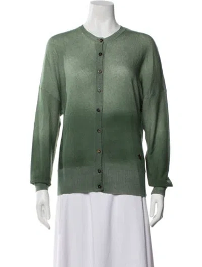 Pre-owned Fendi Wool Crew Neck Sweater In Green