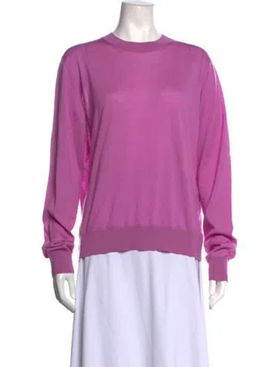 Pre-owned Fendi Wool Crew Neck Sweatshirt W/ Tags In Purple