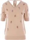 Fendi Women's Wool Cropped Sweater In Nude
