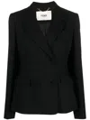 Fendi Black Wool Blend Blazer