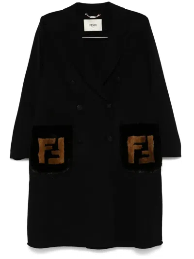 FENDI FENDI WOOL DOUBLE-BREASTED COAT