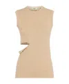 Fendi Ff Motif Reversible Sleeveless Top In Nude