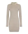 Fendi Mini Abito In Misto Lana Cappuccino Donna In Nude