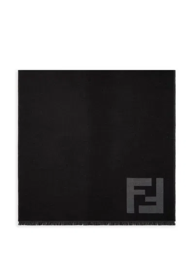 Fendi Ff Logo Scarf In Black