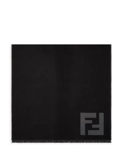 Fendi Wool Ff Scarf In Purple